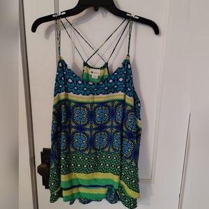 Lime green/ blue top